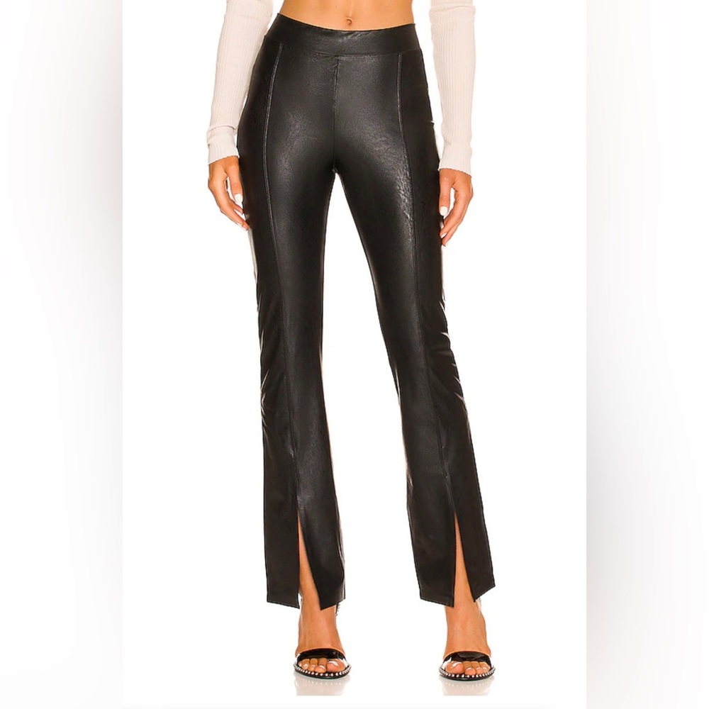 Commando Faux Leather Split Front Pant Sz Small NWT Black
